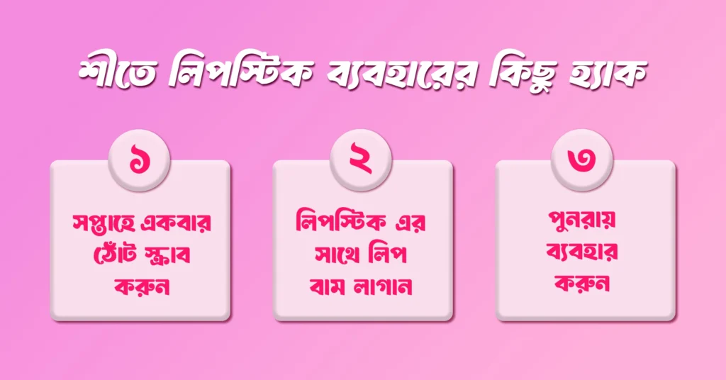 শীতে লিপস্টিক ব্যবহারের কিছু হ্যাক