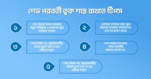 শেভ পরবর্তী ত্বক শান্ত রাখতে টিপস